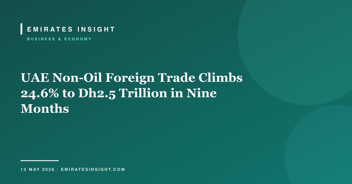 UAE Non-Oil Foreign Trade Climbs 24.6% to Dh2.5 Trillion in Nine Months